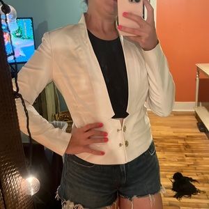 Gorgeous white blazer I never got to wear before my company went remote.